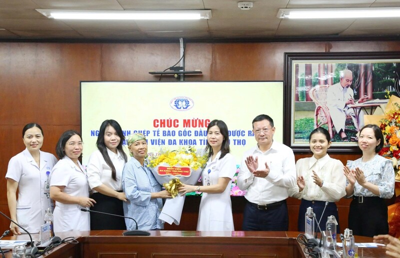 Bệnh viện đa khoa tỉnh Phú Thọ 14 nguoi benh ghep te bao goc ra vien 1