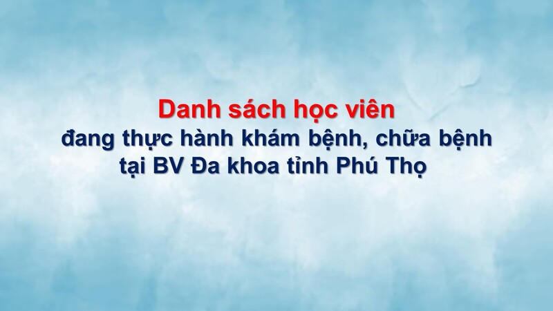 Bệnh viện đa khoa tỉnh Phú Thọ 37 Presentation1 3 1