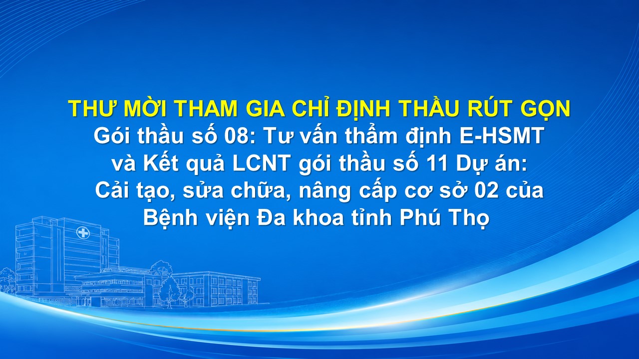 Bệnh viện đa khoa tỉnh Phú Thọ 14 Presentation1 6