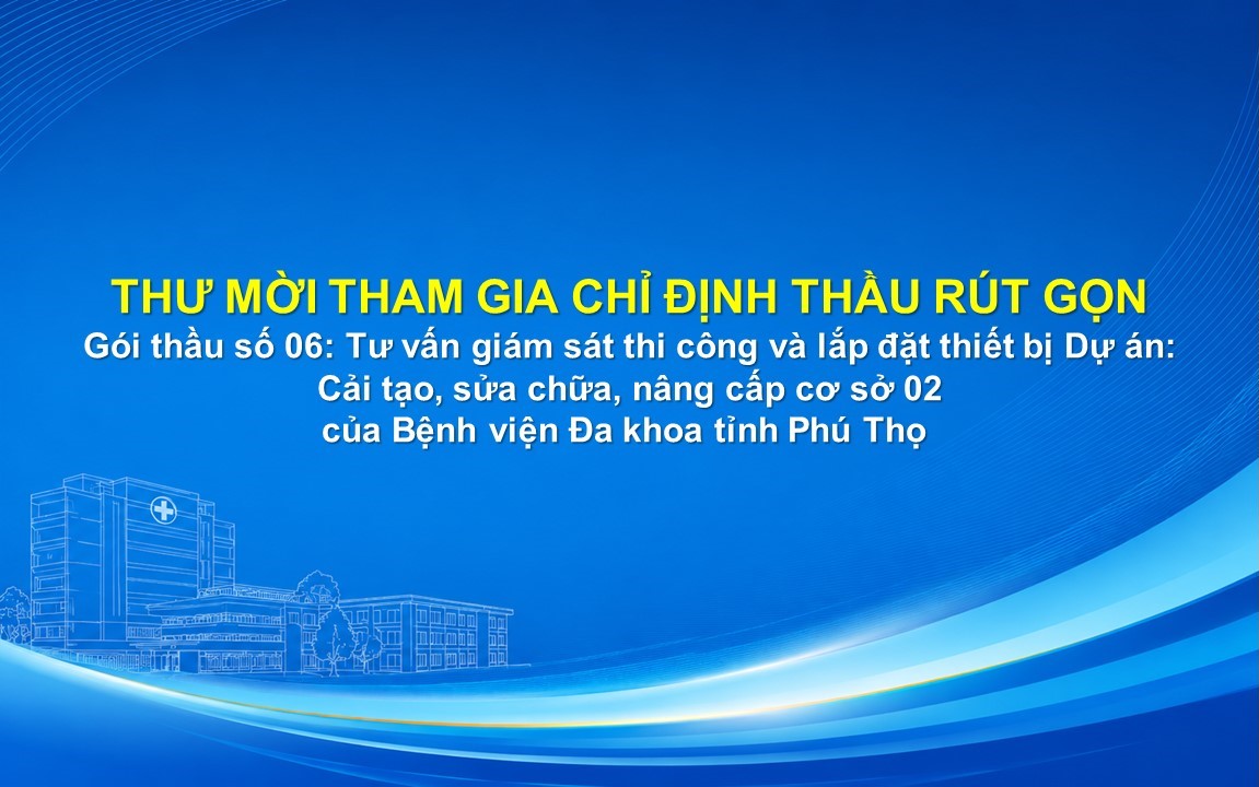 Bệnh viện đa khoa tỉnh Phú Thọ 12 Presentation1 7
